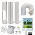 BEWAVE Portable Air Conditioner Window Vent Kit, Adjustable Seal Kit with 5.1" Hose for AC Unit Universal for Sliding Horizontal or Vertical Window