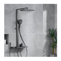 Shower System, Digital Display Bathroom Shower Faucet Set 4 Function Shower Fixtures Shower Kit with 4 Modes Handheld Shower Head, Swivel Bathtub Faucet, 2 Modes Bidet Sprayer