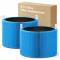 Blue Pure 211i Max AllergenBlock Filter Replacement Compatible with Blueair 211i Max Air Purifier, H13 Ture HEPA and High-Efficiency Activated Carbon Filters, Replacement Part #F2MAX