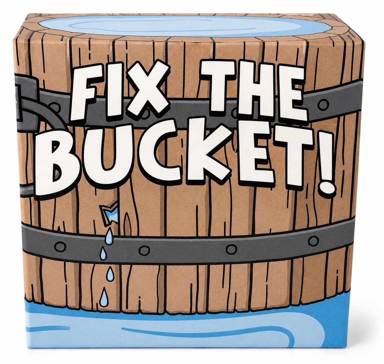 Fix the Bucket! Fast Family Card Game for Kids & Adults | Pocket Size Travel Game | Quick Party Game | Ages 7+ | 2–3 Players