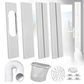 Portable Air Conditioner Window Vent Kit – Adjustable AC Window Kit Fits Sliding Horizontal & Vertical Windows, Includes 5.9” Exhaust Hose