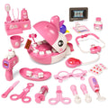 Dentist Play Set Toys for Girls, Doctor Kit for Toddlers 3-5, Unicorns Pretend Play Girl Toys 3 4 5 6 7 8 Years Old, Kids Doctor Playset with Light & Sound, Birthday Gifts for 3 4 5 6 7 8 Year Old