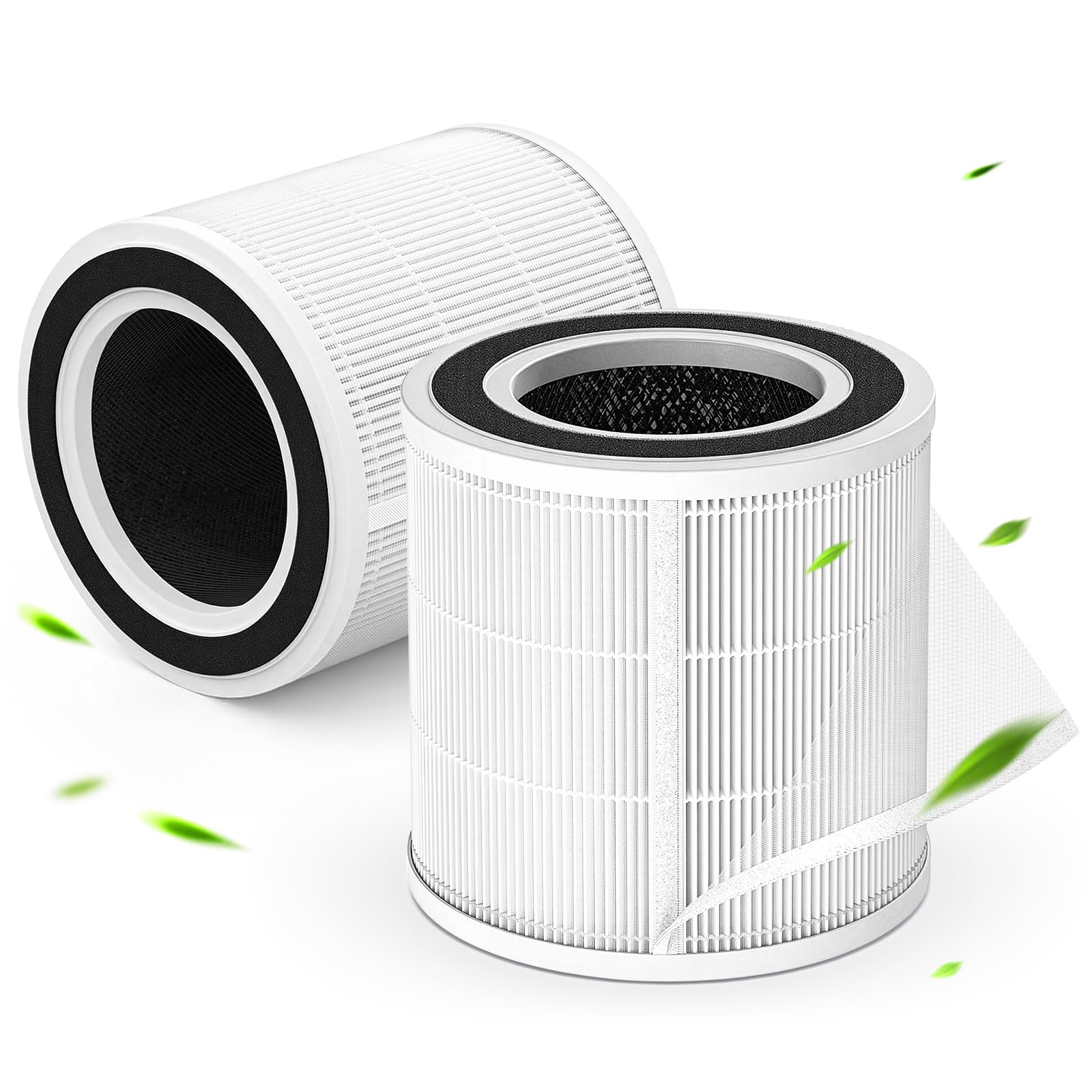 2 Pack H7129/H7128 Replacement Filter, Compatible with GoveeLife H7129/ H7128 Air Purifiers, 3-in-1 H13 True HEPA Air Filter Replacement
