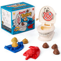 Shoot The Poop Game Toy Set, Interactive Toilet Game for Kids Families, Funny Fast-Action Poop-Launching Gag Toys for Ages 3+ Silly Humor Poop Toy for Friends Christmas Birthday Party Spoof Gifts