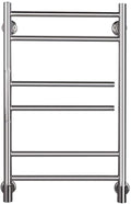Bathroom Wall Heater Electric Towel Rack, 180? Rotatable Hot Towel Warmer, Bathroom Wallmounted Stainless Steel Towel Rack and Drying Rack, Polish Chrome,6 Bars,Hardwire