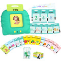 Aullsaty Talking Flash Cards for Toddlers 1-3, Upgraded 248 Sight Words Montessori Speech Therapy Toy, Autism Sensory Educational Learning Toys, Birthday Gifts for Boys Girls (Green)