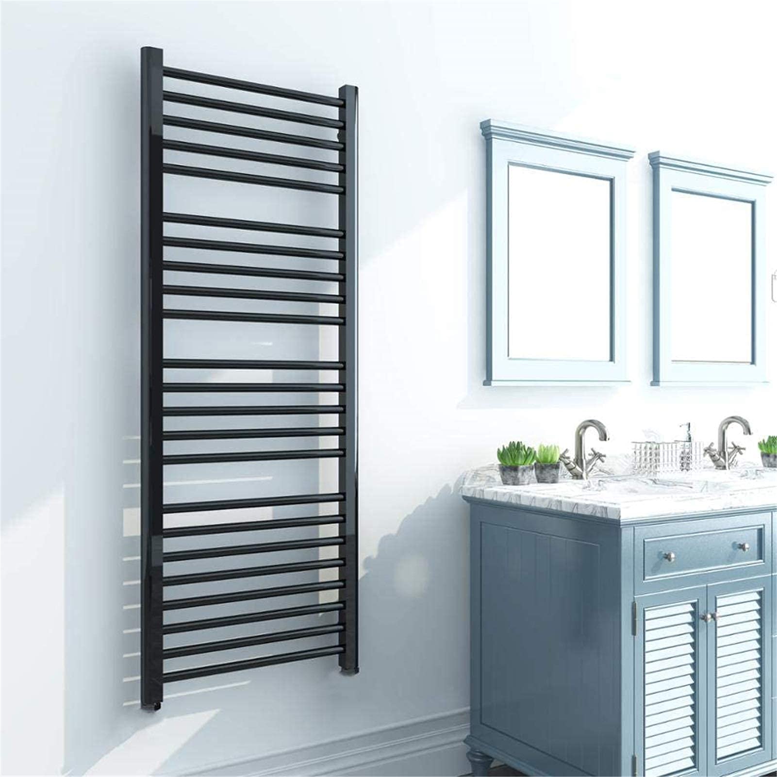 Heated Towel Rail Rails Towel Warmer Heated Towel Rack Electric Towel Warmer Wall-Mounted Plug-in Energy Saving Bath Towel Heater Home Bathroom Accessories Matte Black (Color : P