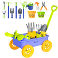 Dimple Garden Wagon & Tools Toy Set, Kids Gardening Set - 15 Pcs Outdoor Toys for Toddlers 1-3, Sand Toys - Sturdy & Durable - Top Yd, Beach, Sand, Garden Play Set for Kids & Toddler Gardening Tools