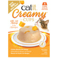 Catit Creamy Cups Cat Treats – Chicken/Mango 4 Pack for Cats & Kittens – Grain-Free, No Salt or Preservatives