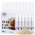 Tofu Cat Litter Clumping, Flushable,Ultra Absorbent and Fast Drying,Solubility in Water,Really Dust-Free Esay Clean,Dust-Free,100% Natural Materials,Less Scattering,33.6lb (5.6lb* 6bags)