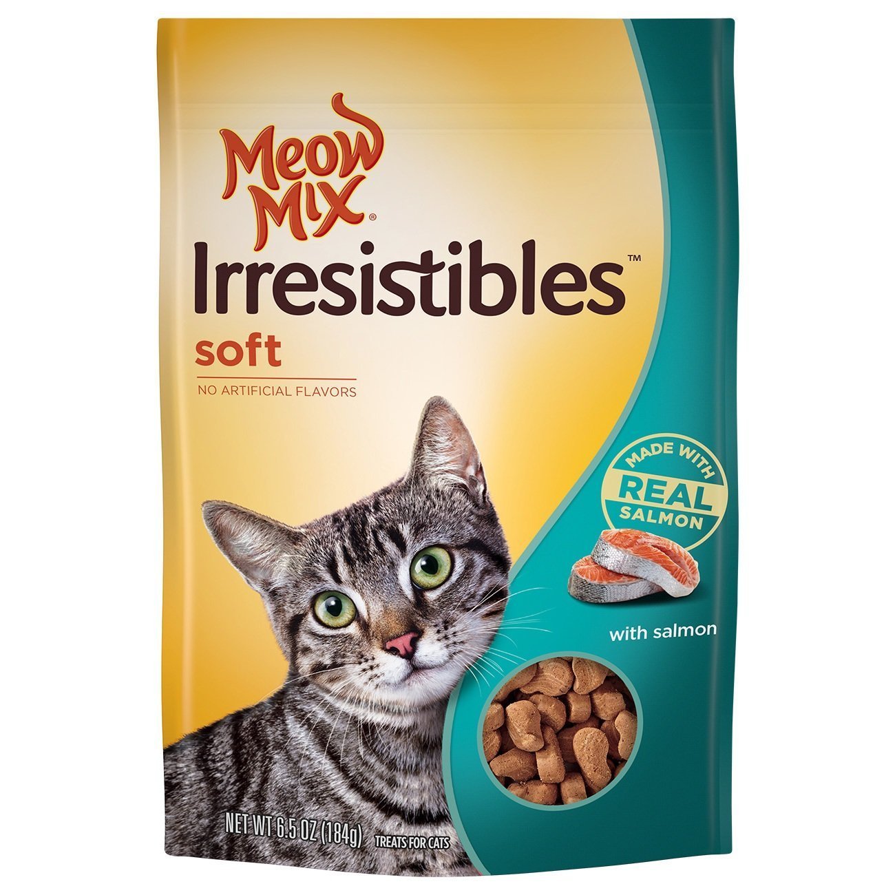 Meow Mix Irresistibles Soft Cat Treats with Real Salmon, 6.5 oz. (203095)