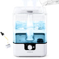CHIVALZ 6L Humidifiers for Bedroom Large Room Home, Cool Mist Top Fill Humidifiers for Baby Nursery and Plants, 26dB Quiet, Nightlight, Up to 50 Hours, Oil Diffuser 1 Pack + 2 Mist Outlets White