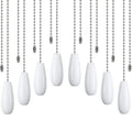 8 Pieces Ceiling Fan Pull Chains Extender Wooden Pendant Pull Chain Extension for Ceiling Light Lamp Fan(White)