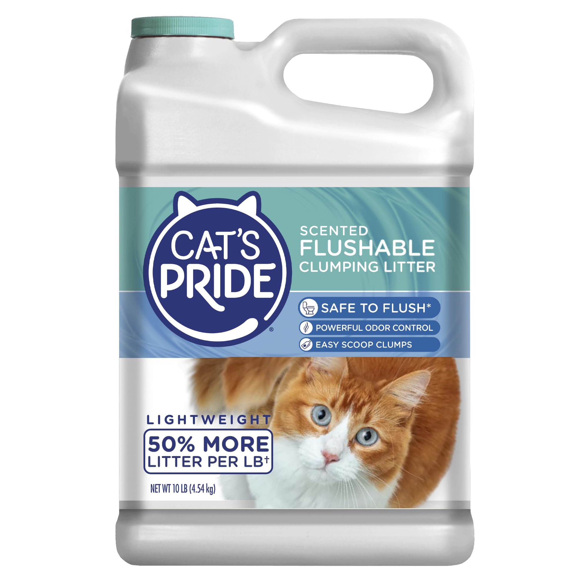 Cat's Pride Lightweight Clumping Litter: Flushable - Powerful Odor Control - Scented, 10 Pounds