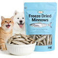 Amzey 7oz Minnows Dog Treats - Freeze Dried Minnows Cat Treats - High Protein & Premium Quality Training Treats - Bulk Package (1.6" to 2.8" Length Each)