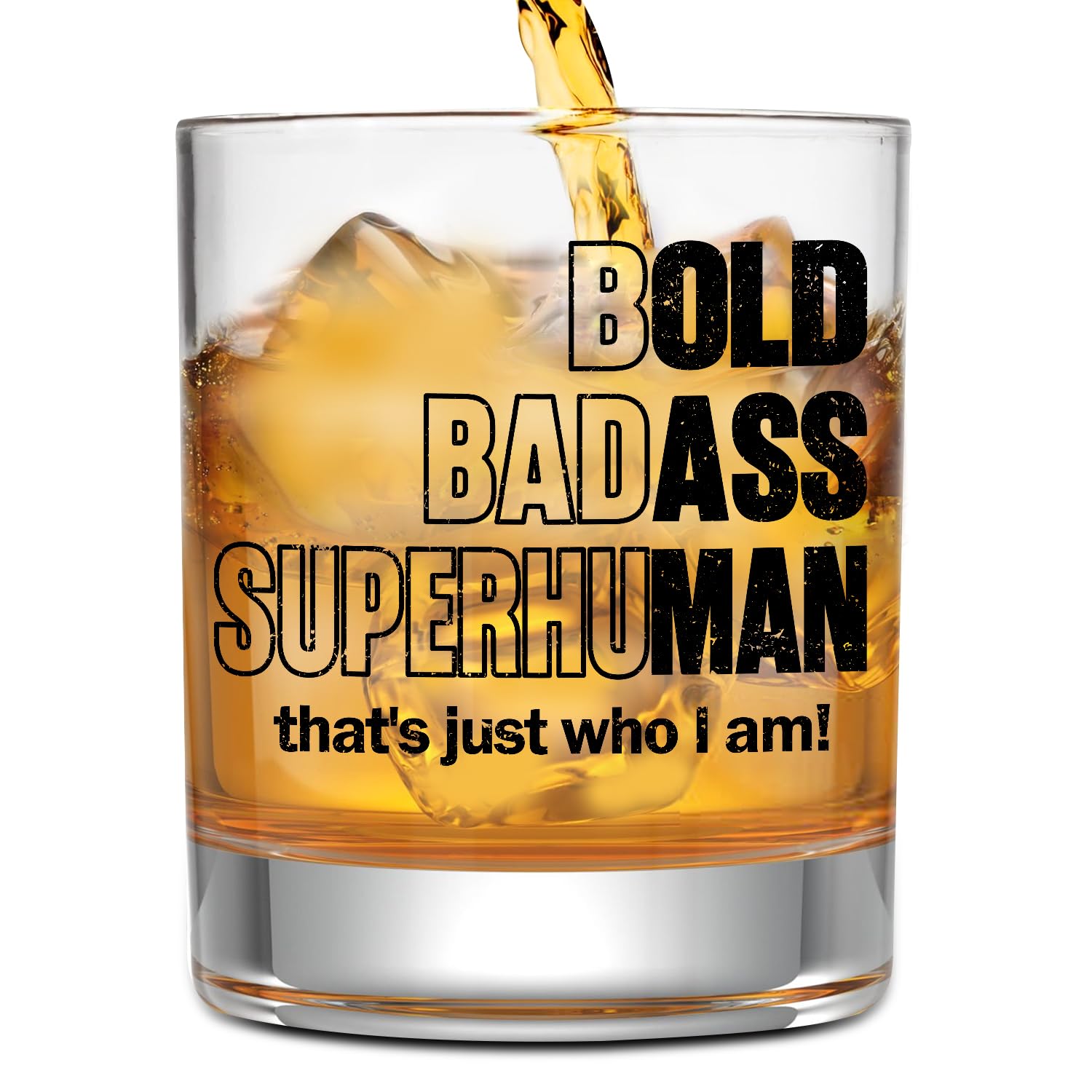 NewEleven Fathers Day Gift for Dad, Husband - Gifts for Grandpa, Funny Dads Birthday Gifts Ideas, Gag Gift for Father From Daughter, Son, Kids, Wife - Whiskey Glass