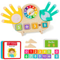 2-in-1 Math Manipulatives Number Counting Blocks Toys & Teaching Clock, Preschool Learning Activities for Toddlers 2-4, Educational Montessori Toys for 3 4 5 Year Old Boys Girls Birthday Gift