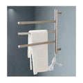 Electric Heated Towel Rack for Bathroom - Stainless Steel Constant Temperature Swivel Wall-Mounted Design Plug-in Towel Warmer Drying Rack for Towels and Clothes