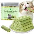 Meowly 110g Cat Grass ?Sticks for Cats, Natural Chicken Flavored Cat Grass ?Sticks for Teeth Cleaning and Hairball Remedy