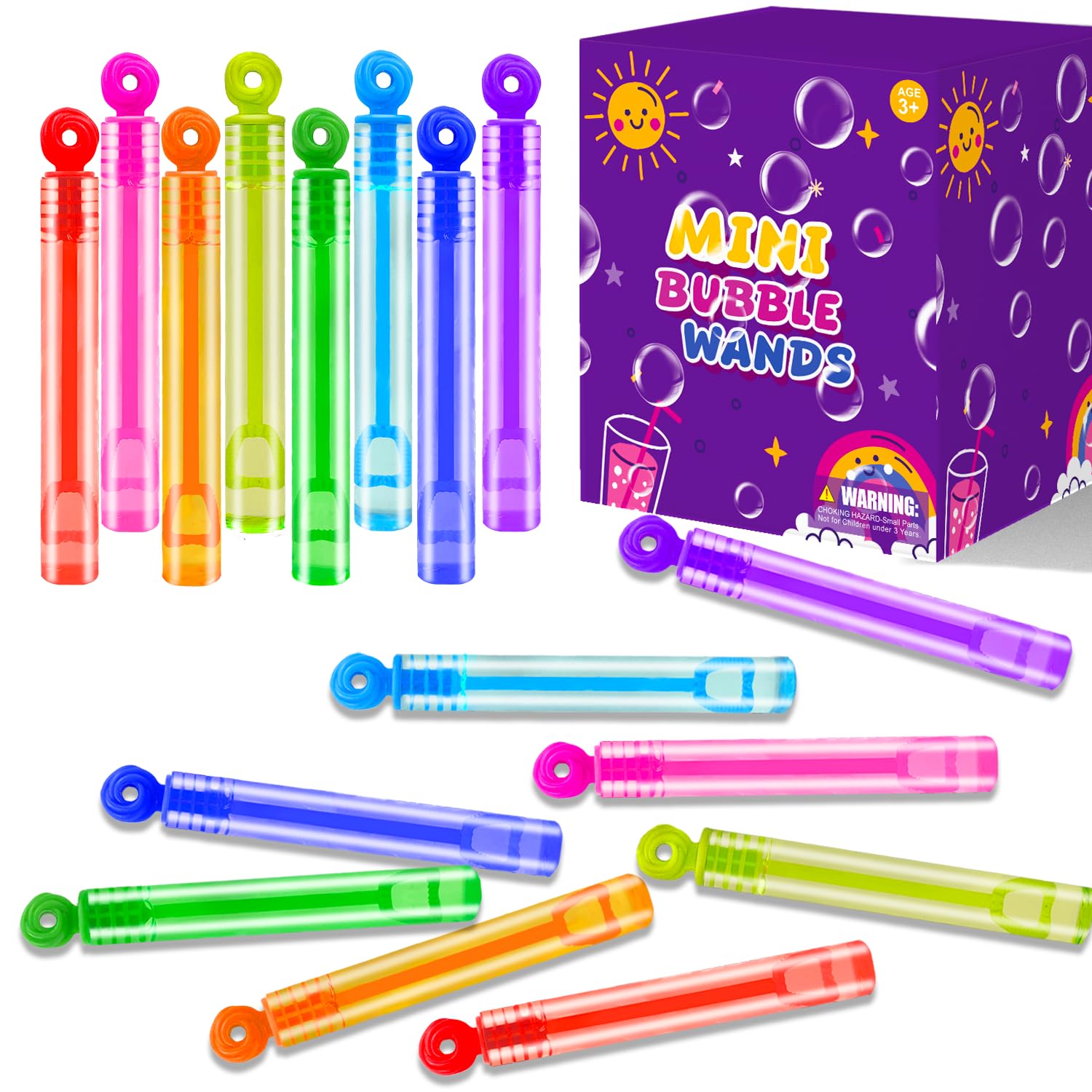 Bubbles Party Favors Supplies for Kids,20-300 Pack Mini Bubble Wand Toy for Toddler, Small Goodie Bag Stuffer Camping Outdoor, Preschool Kindergarten Graduation End of The Year School Students Gifts