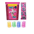 Bonkers Cat Treats, Seafood & Eat It Flavor, Crunchy & Gooey, 30 oz Value Pack with Free Seafood Purrpop Sample, Plus 4 Cat Spring Toys