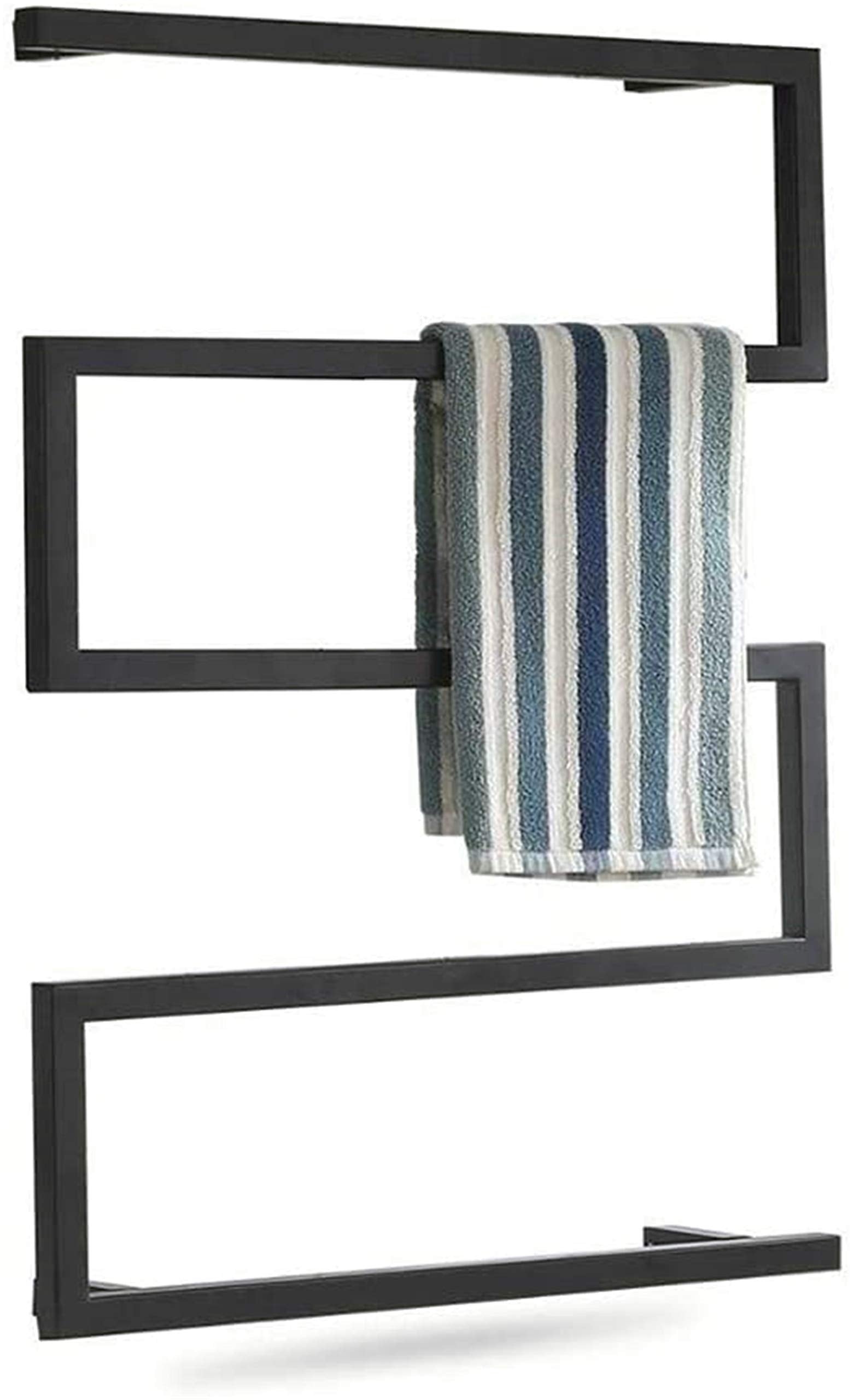 Bathroom Wall Heater Towel Warmer Towel Warmer Wall-Mounted Square Towel Drying Rack Electric Heated Towel Rack Hot Towel Rail for Bathroom Kitchen Hotel 31.5x23.6Inch 95W A (Col (A)