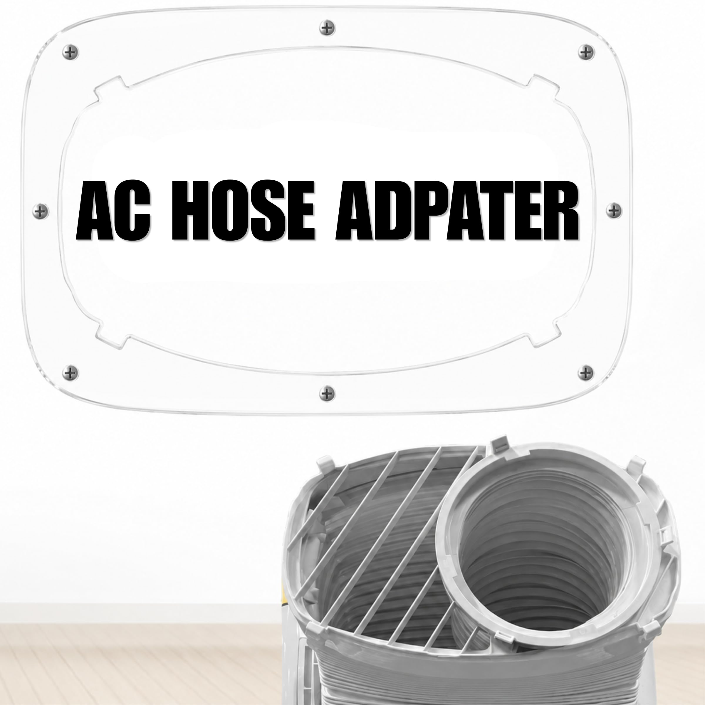 AC Vent Exhaust Hose Adapter Plate for Midea Duo, DIY Window and Sliding Door Installation Clear Acrylic