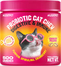 LEGITPET Daily Probiotic Cat Chews for Digestive & Gut Health – Supports Healthy Digestion & Immune System – Crunchy Chews with Creamy Center – Chicken Flavor, 500 Chews