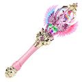 Light Up Magic Princess Wand – Dual Lights, Spinning LEDs with Sound, Snowflake Fairy Wand for Dress-Up, Cosplay, Birthday Gift for Kids, Pink