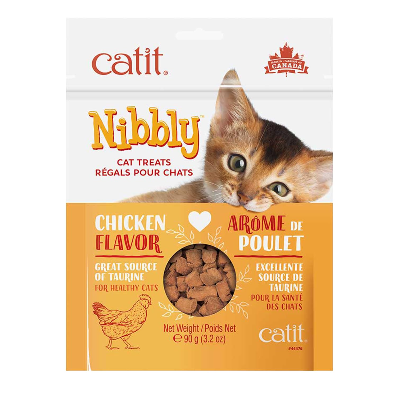 Catit Nibbly Crispy Cat Treats, Chicken – Artisanally Baked Non-Greasy Healthy Cat Treats