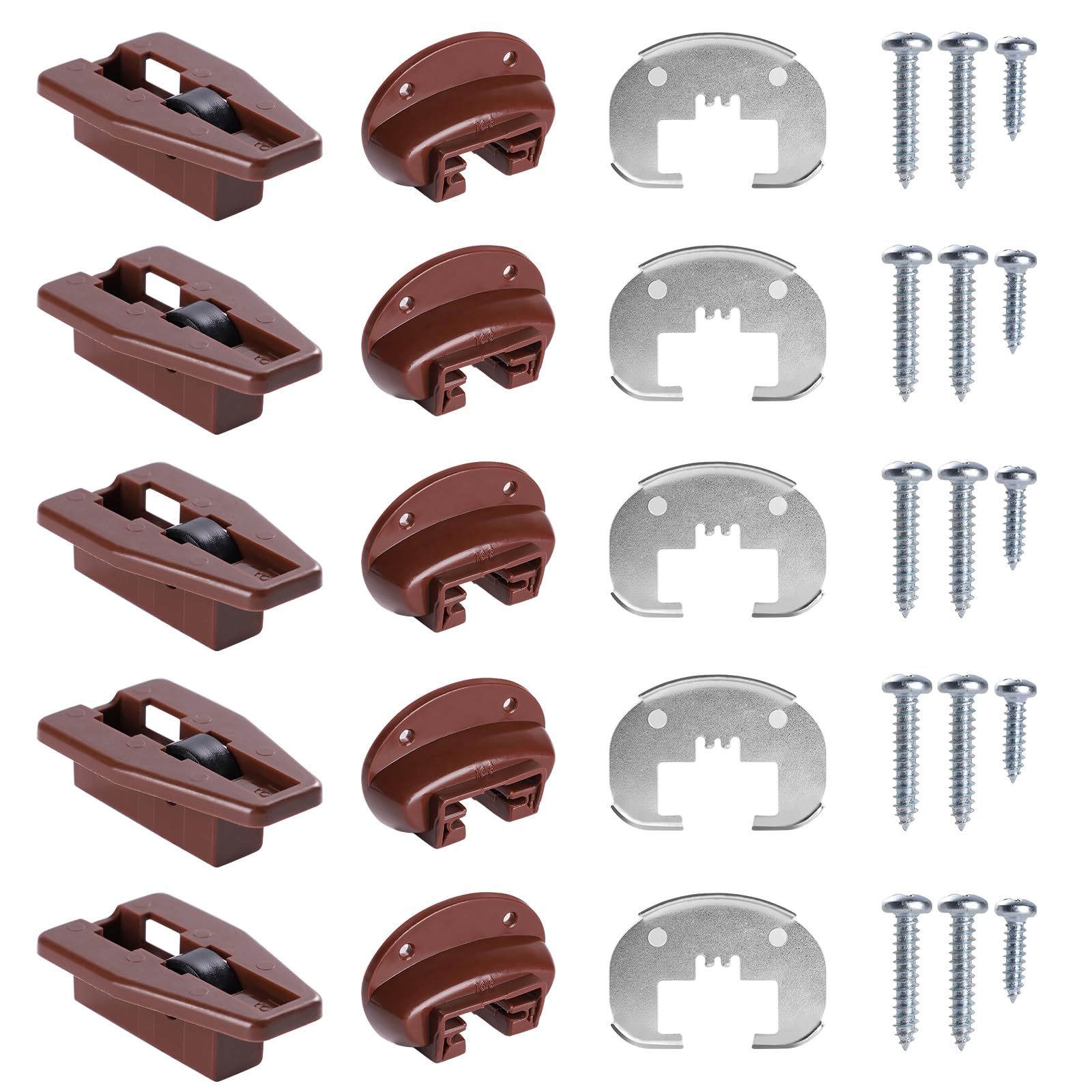 for Kenlin Rite-Trak II Drawer Slides Replacement 5 Sets of Rite Track 2 Drawer Repair Parts for Dresser and Nightstand Drawers - 168 Track Guides (5)