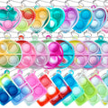 ONKULL Pop Fidget Keychain 30 Pack ,Mini Fidget Toys Bulk ,Sensory Toys for Kids ,Party Favors for Kids 4-8,8-12 Year ,Back to School Gifts for Classroom ,Birthday Goodie Bags Stuffers