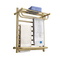 Towel Warmers Wall Mounted Electric Heating Towel Rack Stainless Steel Drying Rail for Home Bathroom Constant Temperature Gold