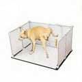 Litter Box Splash Guard, Litter Box Pee Shields for Dogs, Easy to Clean Indoor Dog Fence with Puppy Pee Pad Holder Tray Fits Suitable for Small and Young Dogs?Small?