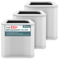 3-Pack Replacement Filter Compatible with Blue Pure 211+ Air Purifier, H13 True HEPA Replacement Filters Foldable Particle and Odor-Reducing Filter