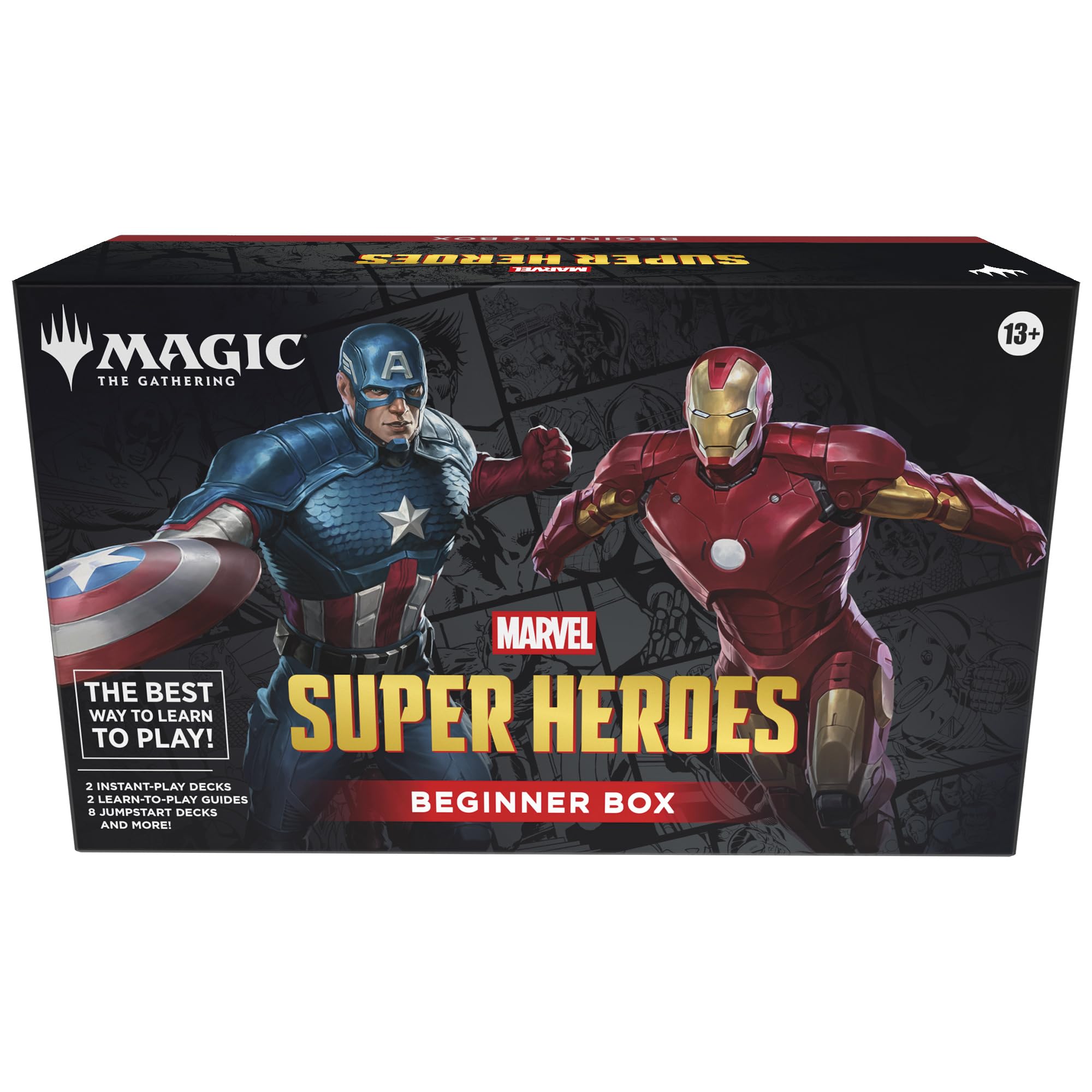 Magic: The Gathering | Marvel Super Heroes Beginner Box | 2-Player Card Game | Includes 2 Tutorial Decks, 8 Themed Half-Decks, 2 Playboards, 2 Spindowns, and More