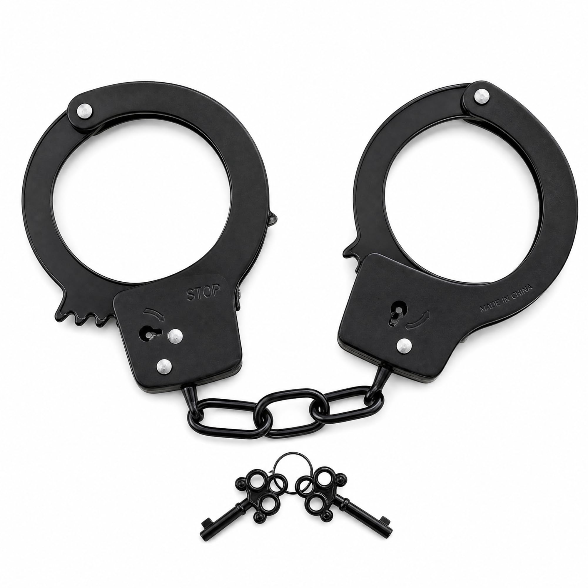 Toy Handcuffs Premium Metal Finish Police Role Play Gear for Kids, for Couples Romantic Night