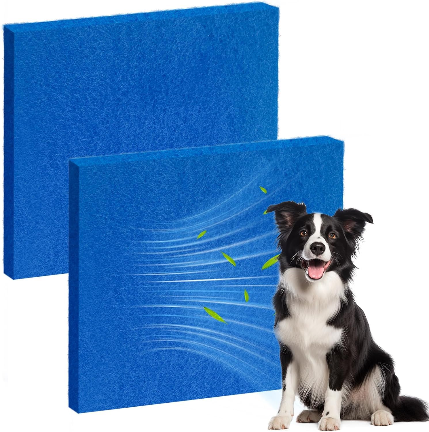 20x20x1 Reusable Air Filter 2 Pack Cut To Fit for Home Furnace AC HVAC Vents, Washable High Air Flow Polyester Fiber Filter Media (20x20x0.7in Actual)
