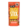 Tiki Cat Stix Mousse Treats, Single Serve Indulgent Lickable Treat or Dry Food Topper, with Salmon in Creamy Gravy, 3 oz. Pouch (Pack of 6)