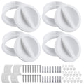 2 Set White Dual Size Wall Mount Connector for Portable Ac Vent Ac Exhaust Hose Coupler for 6 and 6.5 Inches Hose Accessories Plug