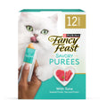 Purina Fancy Feast Squeezable Cat Treats Tube, Savory Puree Naturals with Natural Tuna in a Demi-Glace - 0.35 Ounce (Pack of 12)