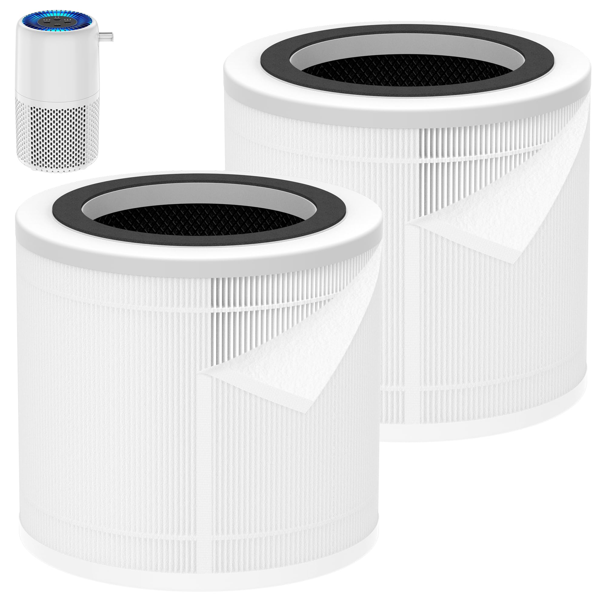 AP103 Replacement Filter Compatible with AromaRoom AP103 Air Purifiers, 3-in-1 HEPA and Activated Carbon Filter with 4Pcs Nylon Pre-Filter(Basic,2Pack)