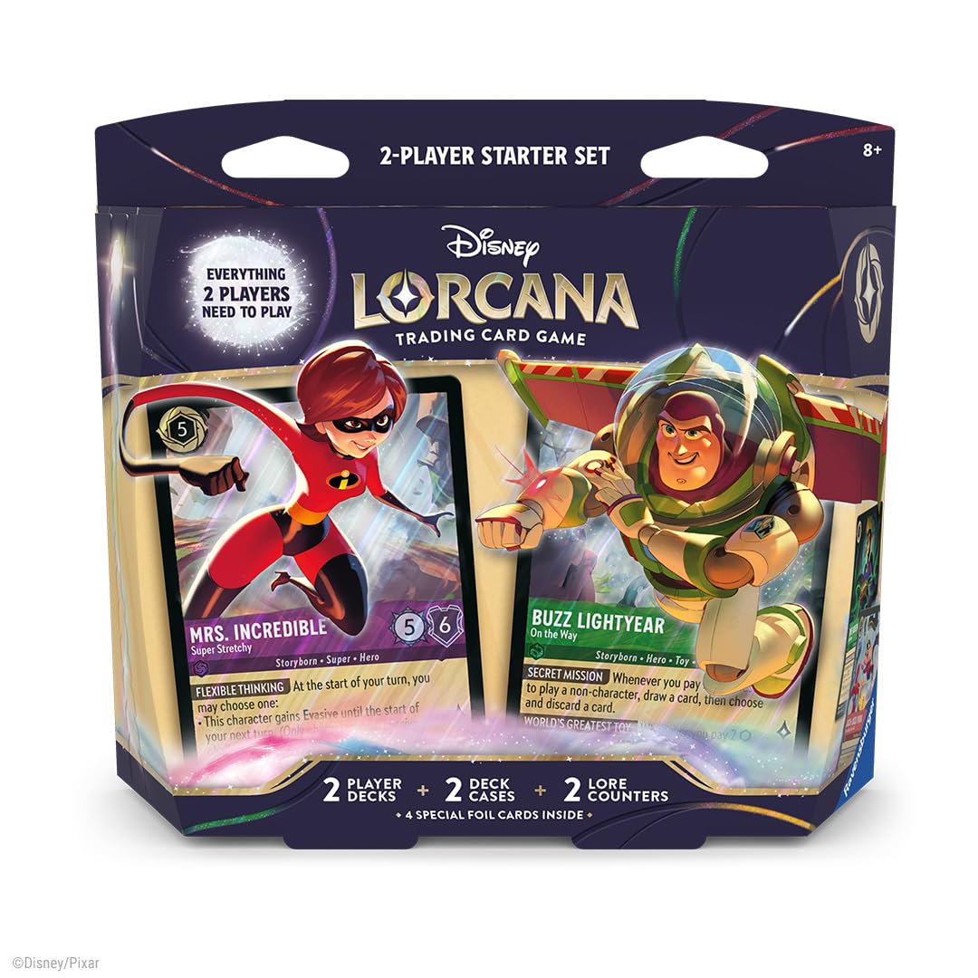 Ravensburger Disney Lorcana TCG 2-Player Starter Deck - Ideal for Ages 8+ - Engaging Gameplay - Over 200 Original Disney Artworks