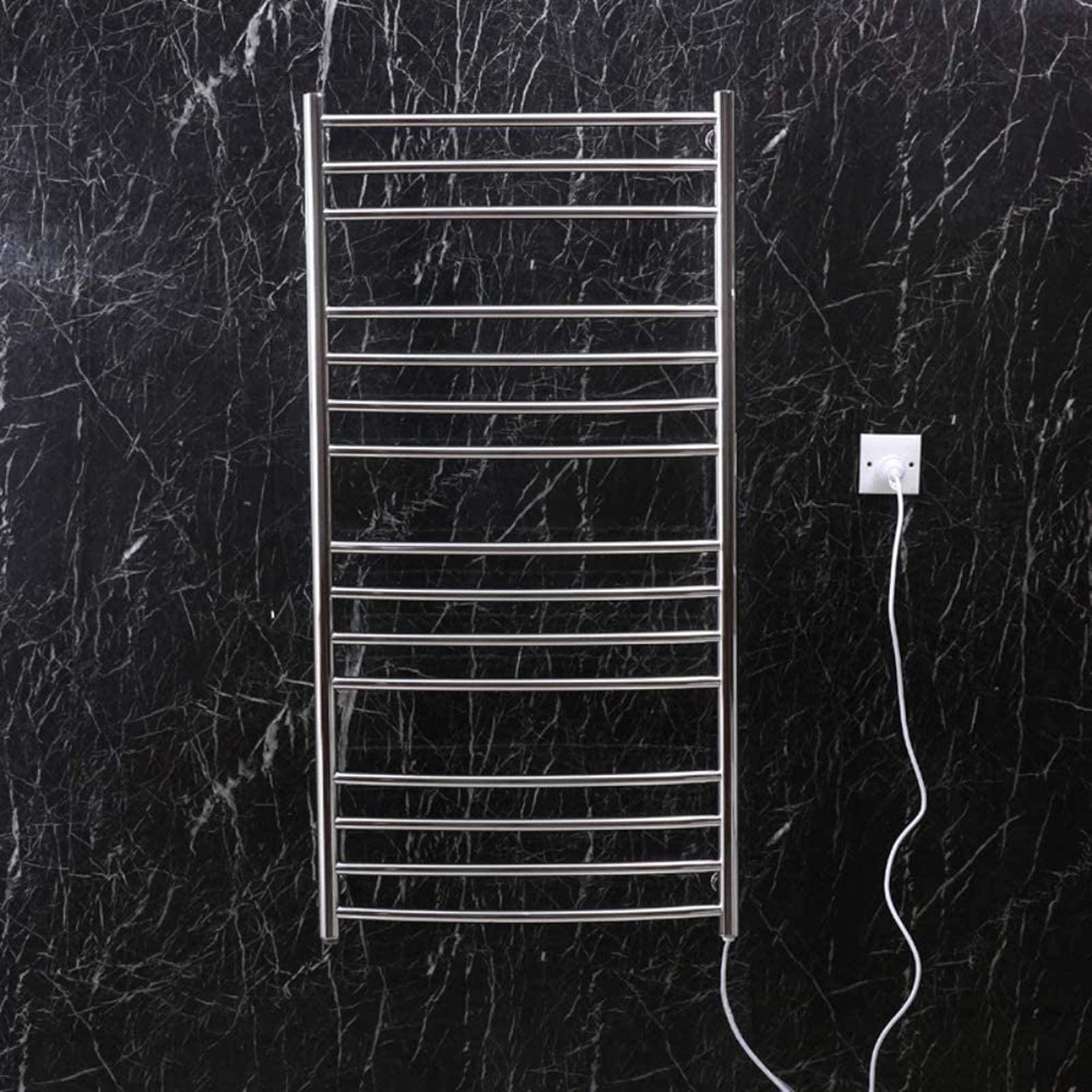 Heated Towel Rail Rails High-end Electric Towel Rack Stainless Steel Electric Towel Holder Wall Mounted Hand Towel Holder Rack for Bathroom and Spa (Size : A)
