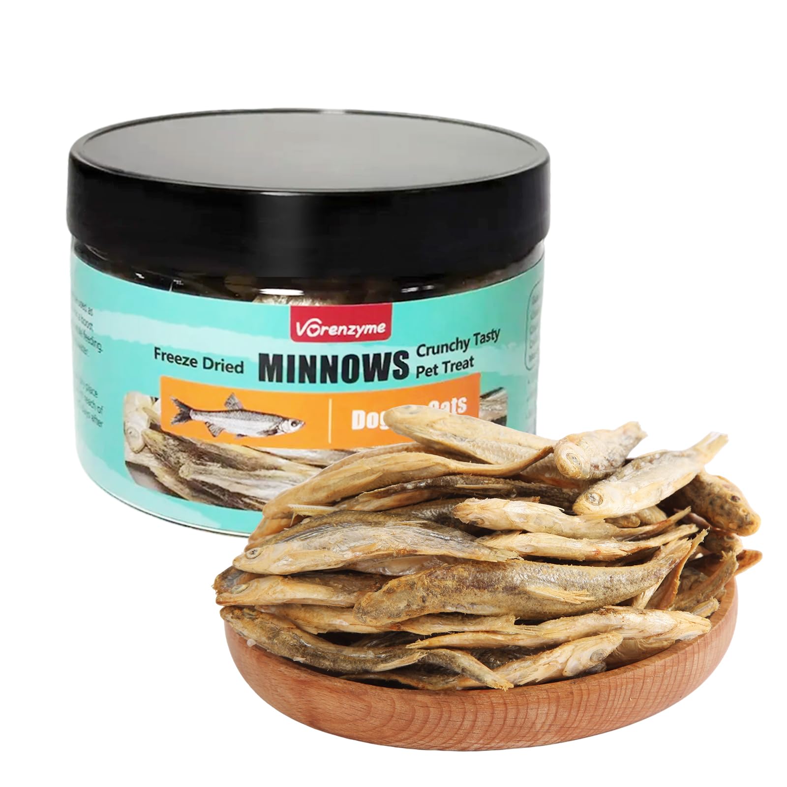 Minnows - Freeze Dried Minnows for Dogs & Cats, 100% Natural Single Ingredient Dog & Cat Treats, 2 oz
