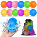 12Pcs Reusable Water Balloons, Pool Beach water Toys for Boys and Girls, Outdoor Summer Toys for Kids Ages 3-12