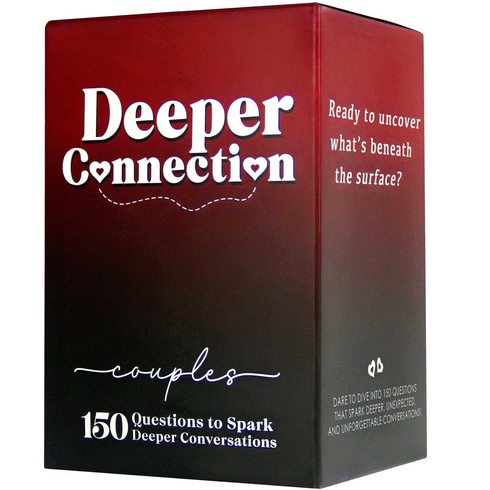 Deeper Connection, Couples Games with 150 Deep Questions to Build Intimate Connection & Trust, Relationship Couples Game for Date Nights, Wedding Gift for Couple