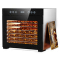 Food Dehydrator Machine, Powerful Food Dryer with 8 Stainless Steel Trays, Adjustable Temperature up to 167°F & 48-Hour Timer for Jerky, Fruits, Herbs - Includes Mesh Tray, Drip Tray & Recipe Guide