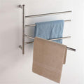 Towel Warmer and Drying Rack Swivel Home Bathroom 51W Electric 4-Bar Towel Drying Rack, Wall Mounted Design Towel Hanger, Towel Heater,