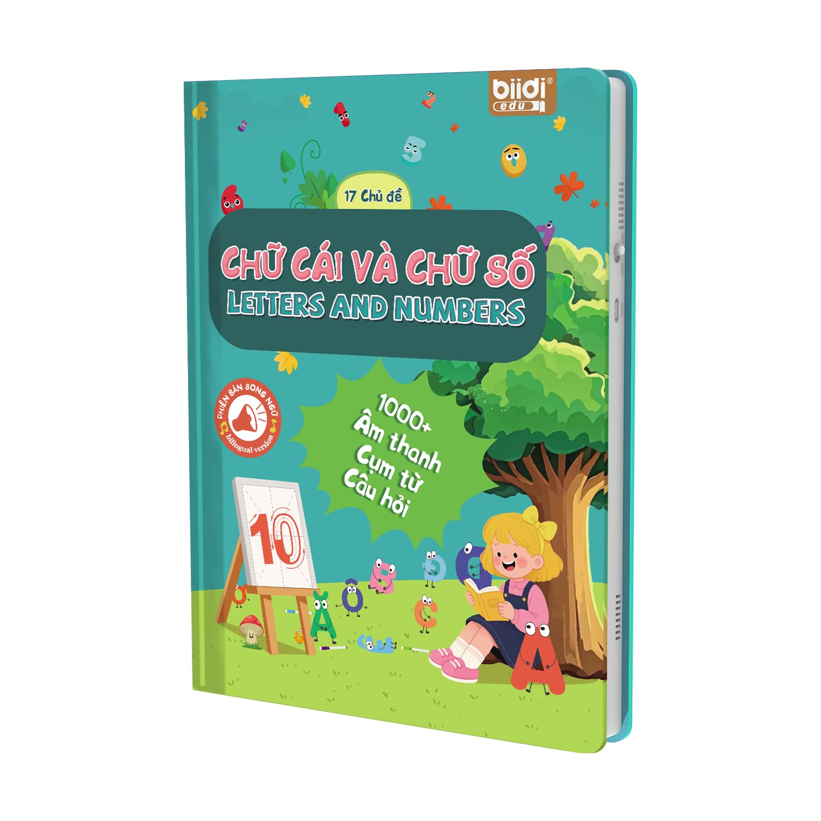Vietnamese English Bilingual Sound Board Book | Interactive Talking Alphabet & Number Learning Toy | Portable Preschool Educational Activity Book | Early Learning Toy Gift for Toddlers Kids 1?3 & Up
